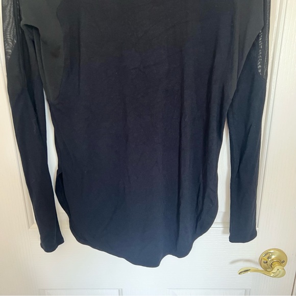 We the Free Save Tonight Mesh Black Long Sleeve Top - Picture 4 of 11